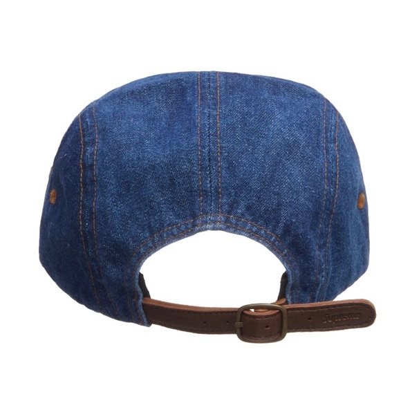 SUPREME WASHED CHINO TWILL CAMP CAP/ DENIM OS FW22  WEEK 1 (IN HAND) AUTHENTIC - Picture 2 of 5